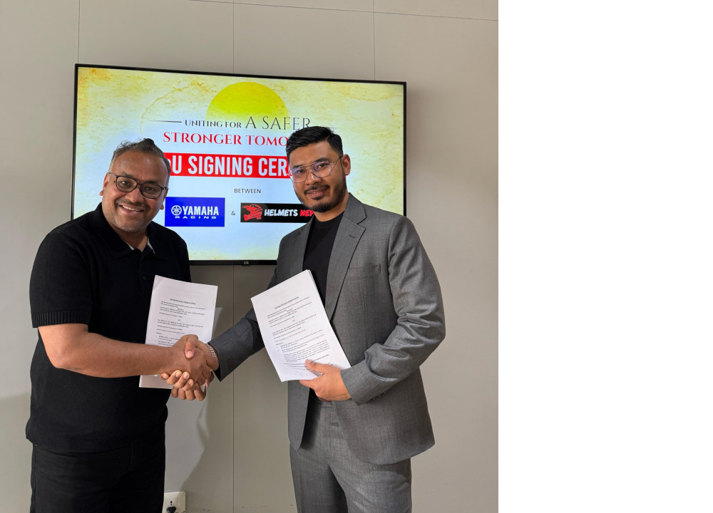 Business Agreement Between Yamaha Nepal and Helmets Nepal